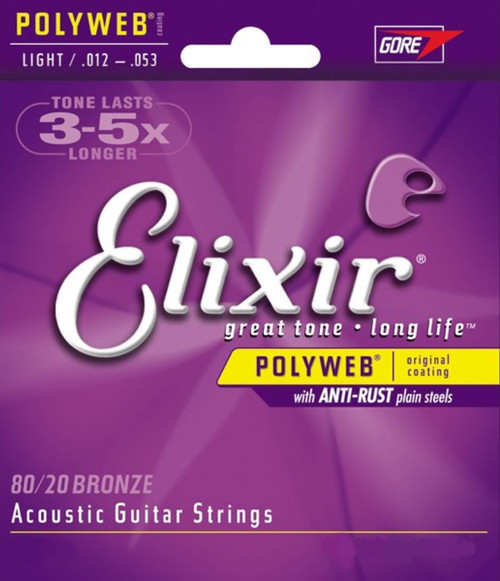Elixir Polyweb Bronze Acoustic Guitar Strings