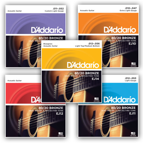 D'addario 80/20 Bronze Acoustic Guitar Strings