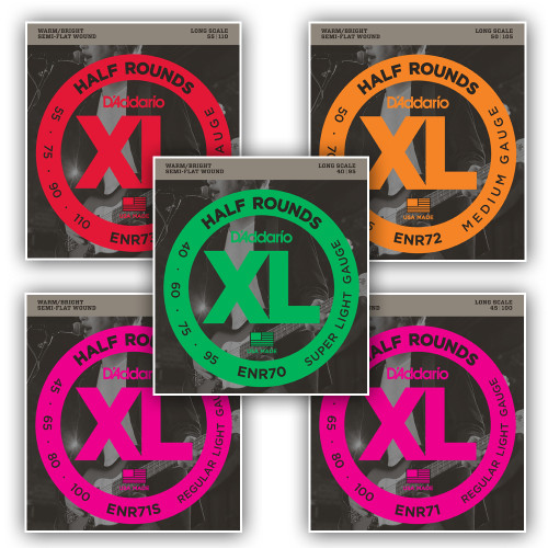 D'addario Half Rounds Bass Guitar Strings