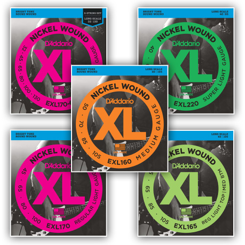 D'addario XL Nickel Wound Bass Guitar Strings