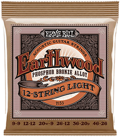 Ernie Ball 2153 Earthwood Phosphor Bronze 12-String Set