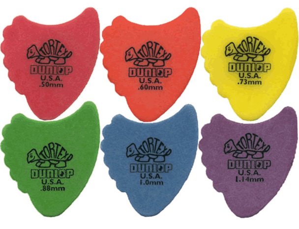 Dunlop Tortex Fin Plectrums from www.superstrings.com