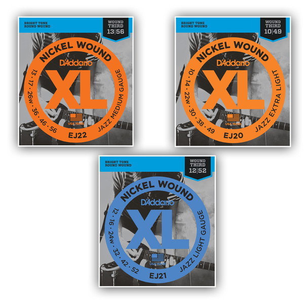 D'addario XL Jazz Electric Guitar Strings  from www.superstrings.com