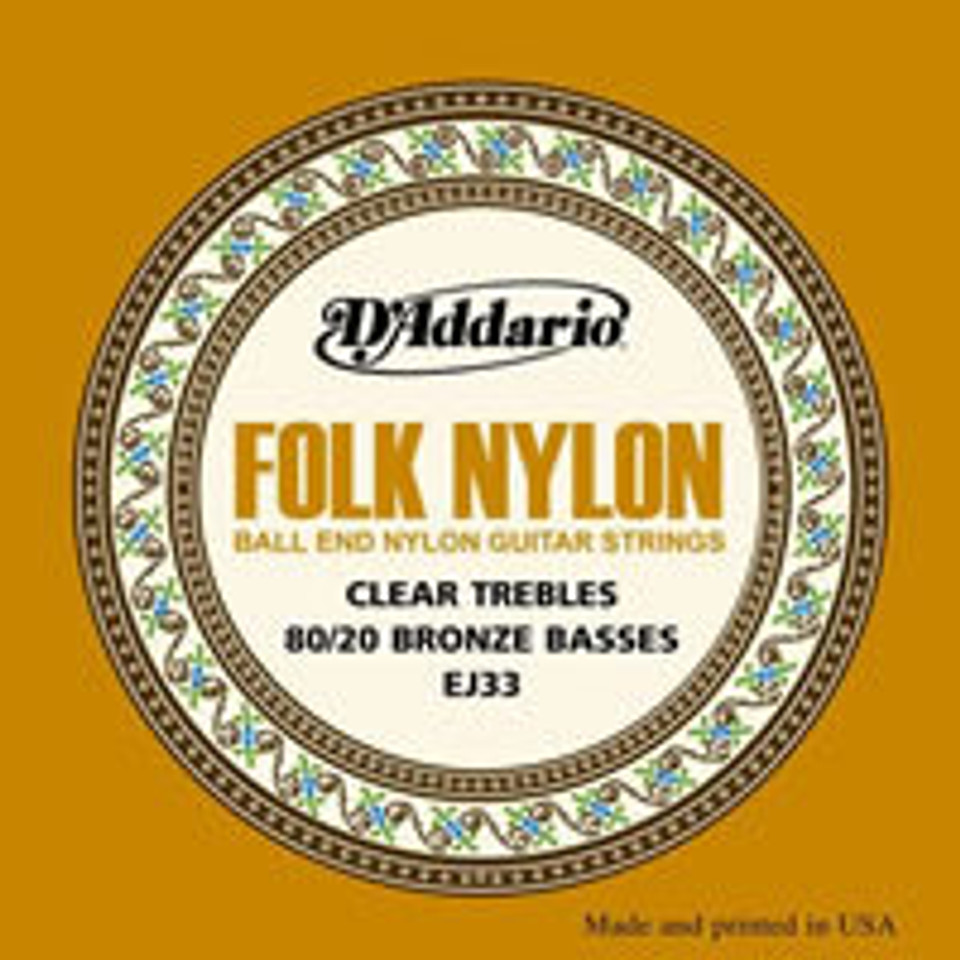D'addario Folk Nylon Strings. Ball End Guitar Strings
