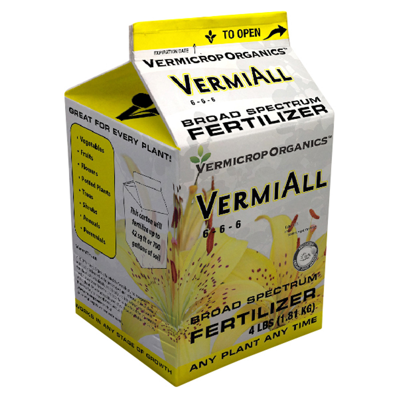 Vermicrop VermiAll Purpose Broad Spectrum Fertilizer 4 lb