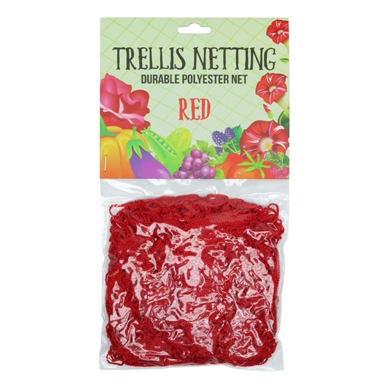 5'x15' Trellis Netting Red 6"