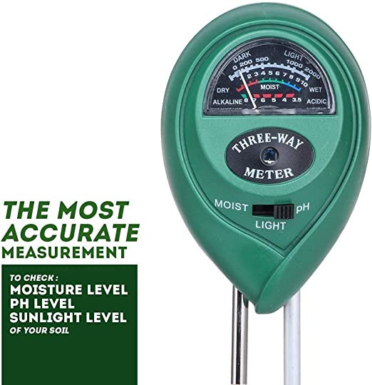 3 in 1 Soil Moisture Sensor Meter, Soil pH meter Water Monitor