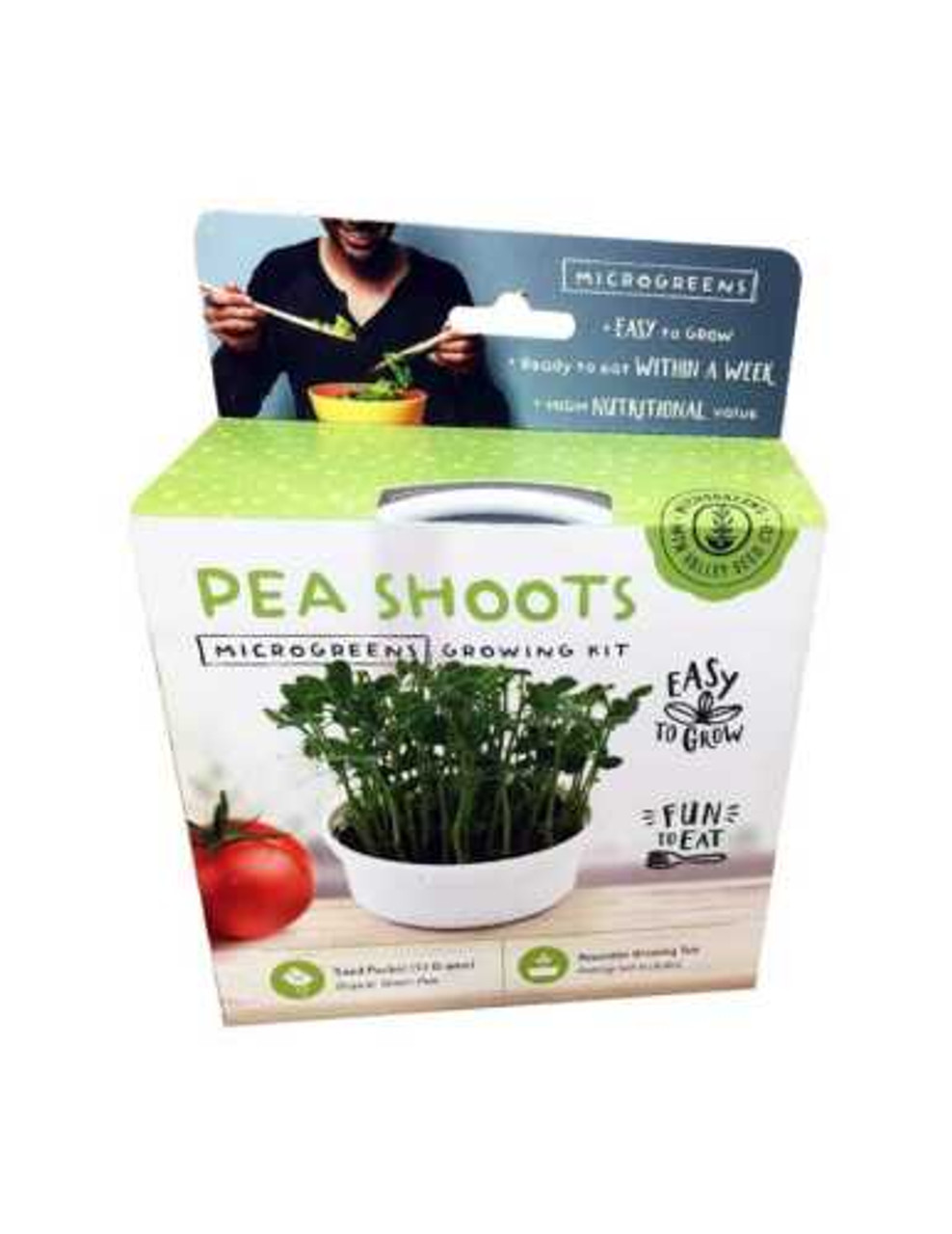 Mini Microgreens Growing Kit - Pea Shoots - Grow Your Own Organic Gourmet Micro