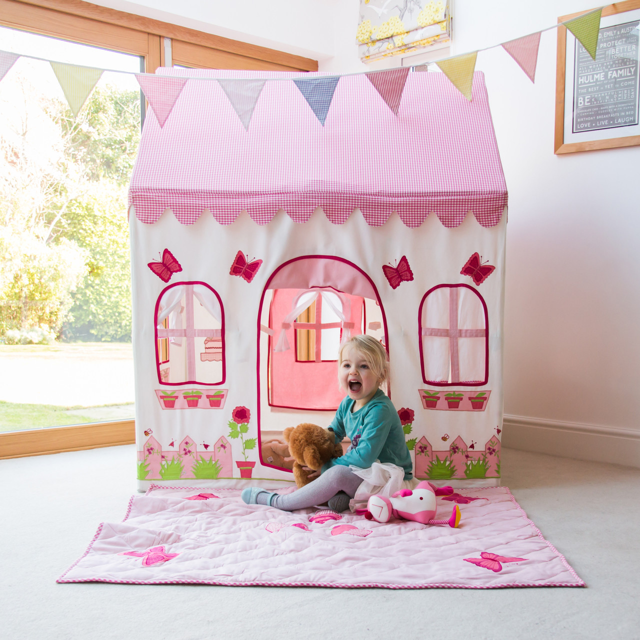 Kiddiewinkles Rose Cottage and Tea Shop Fabric Playhouse Small