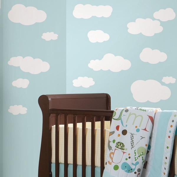 Roommates White Clouds Wall Stickers