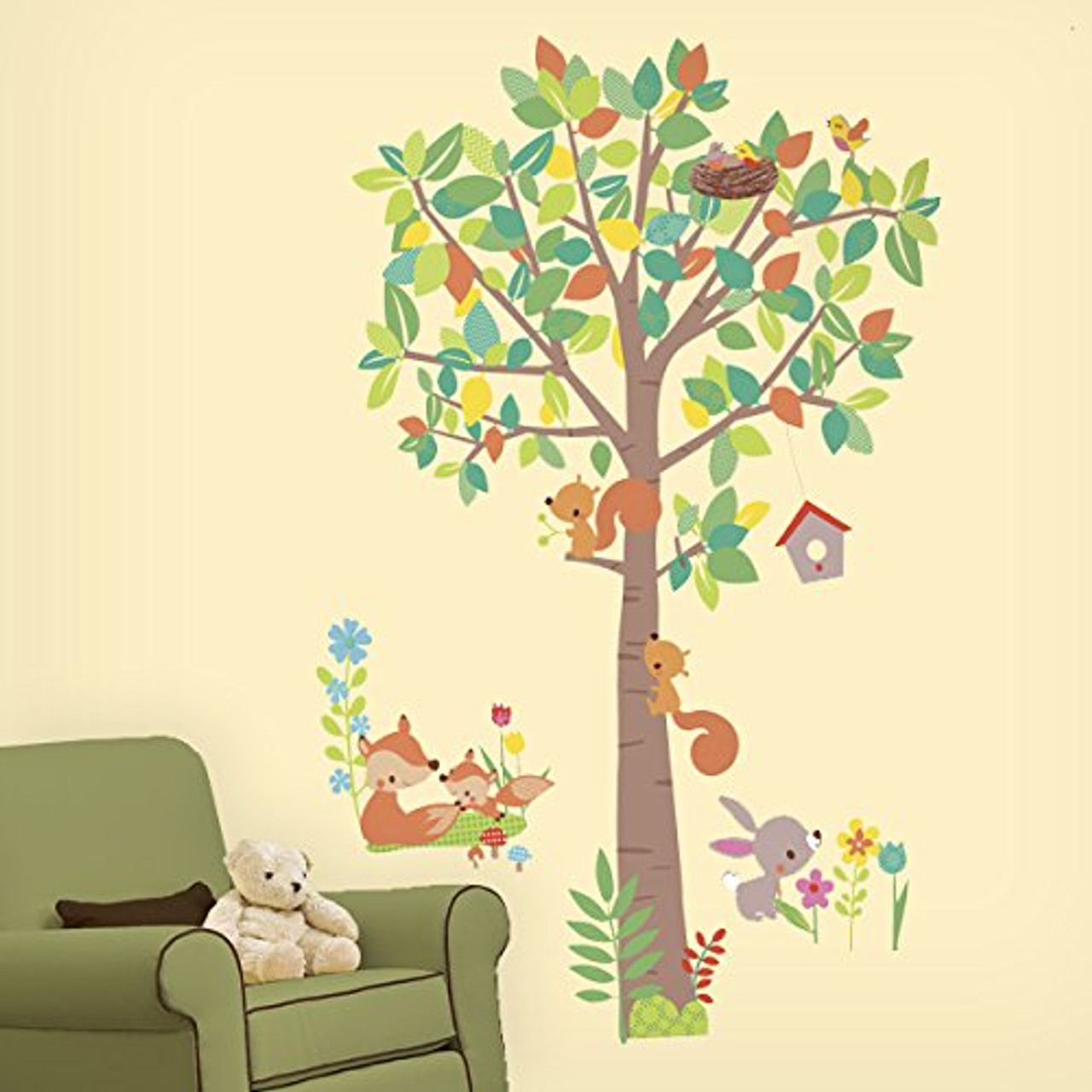 Giant Tree and Woodland Animals Wall Stickers | Roommates