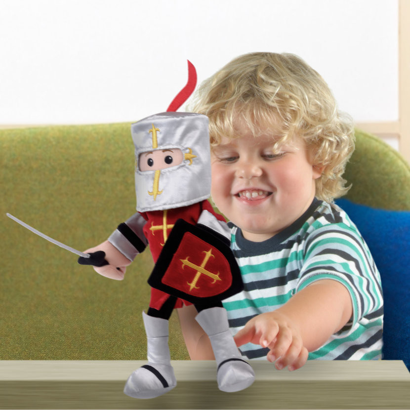 Red Knight Hand Puppet - Fiesta Crafts