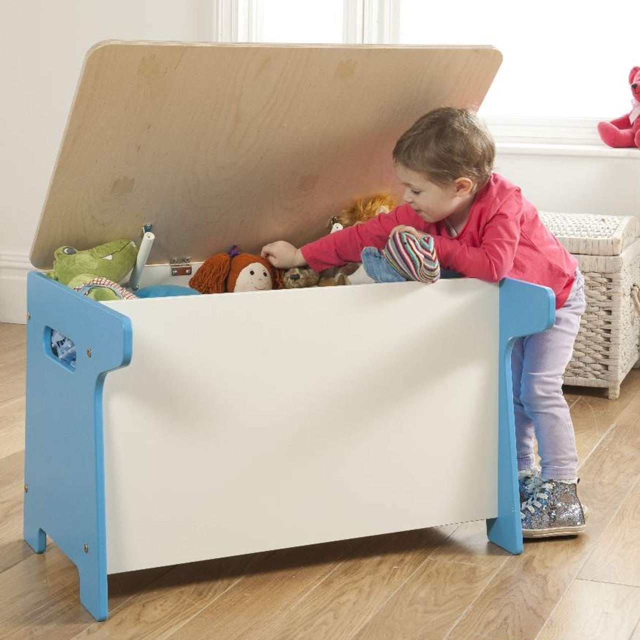 Race Track Toy Box and Desk Millhouse Childrens Toy Boxes