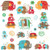 Room Mates Stickers - Zutano Elephant Parade - Childrens Wall Stickers