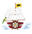 Wallies Pirate Headboard Wall Decor - Kids Wall Stickers