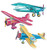 Wallies Vintage Aeroplane Cutouts - 25 Per Pack - Kids Wall Stickers