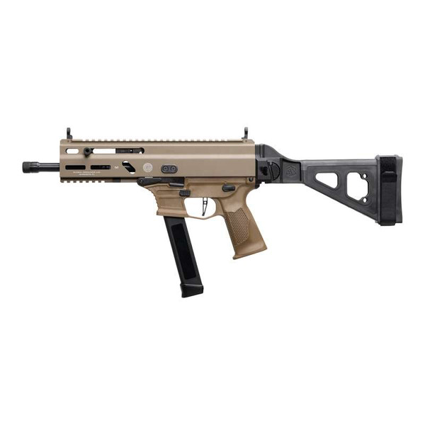 Grand Power Stribog SP9A3G 9mm Sub Pistol SBT Brace 8 Inch Barrel FDE