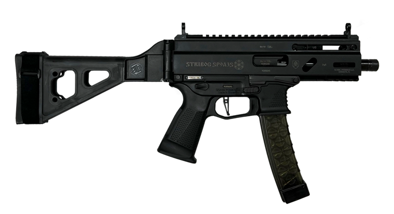Grand Power Stribog SP9A3S 9mm Pistol Folding SBT Brace