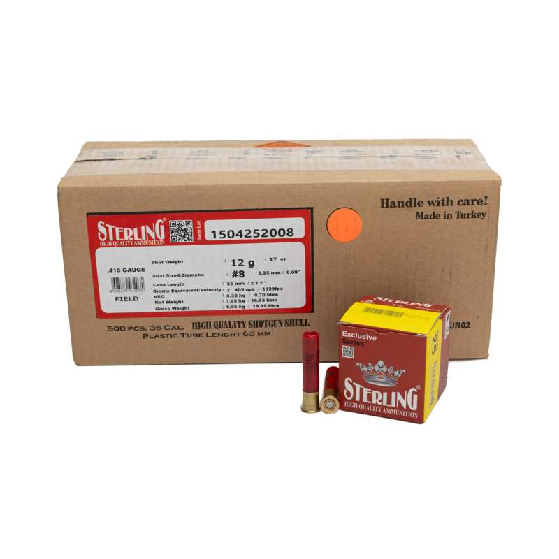 Sterling .410 Gauge Gold Slug 500 Round Case