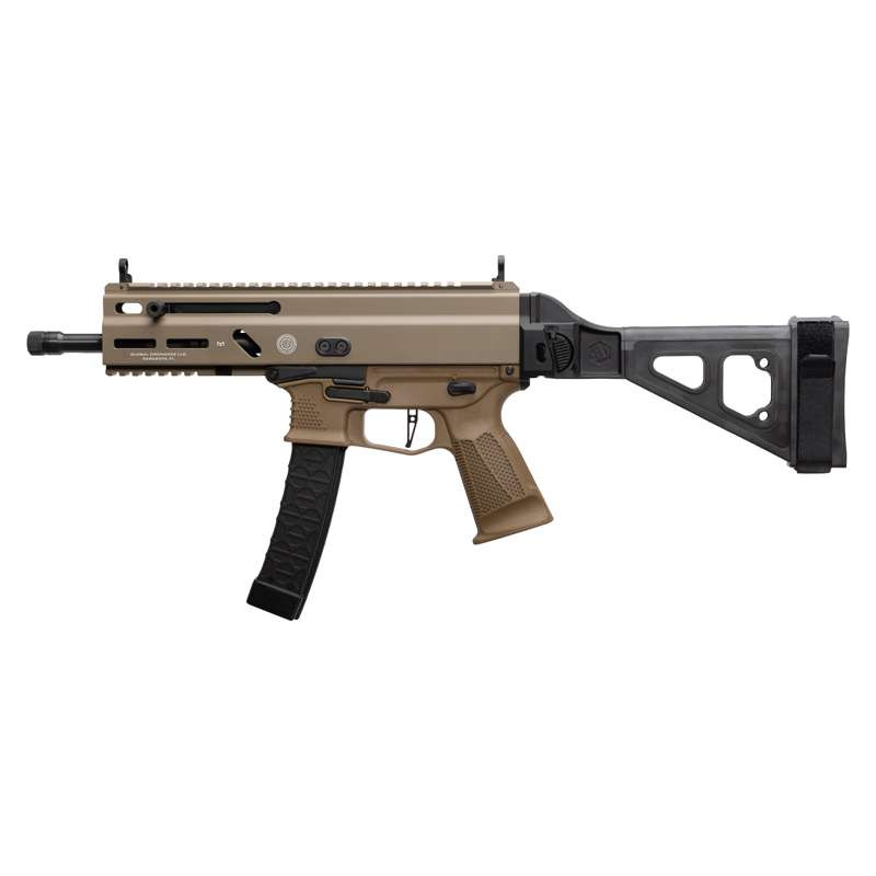 Grand Power Stribog SP9A1 9mm Sub Pistol SBT Brace FDE