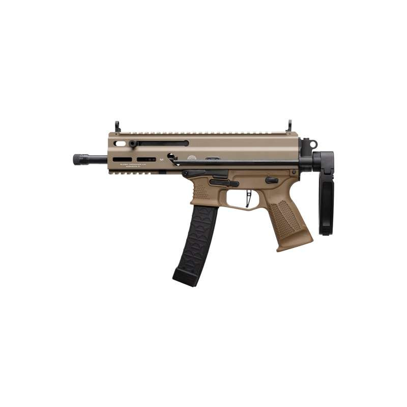 Grand Power Stribog SP9A1 9mm Sub Pistol PDW Tailhook Brace FDE