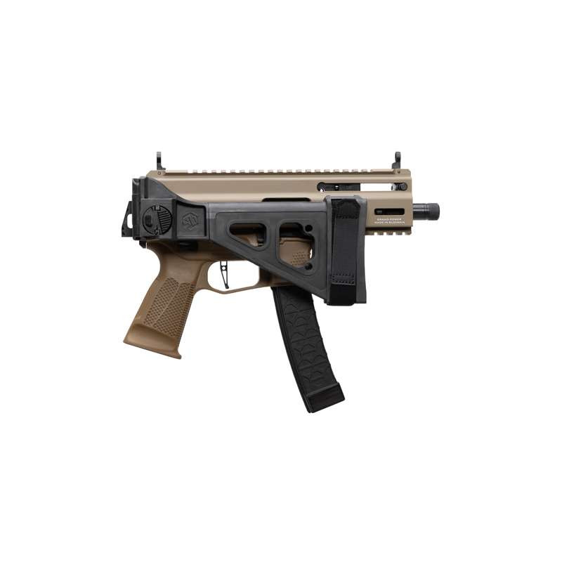 Grand Power Stribog SP9A3S 9mm Sub Pistol SBT Brace 5 Inch Barrel FDE