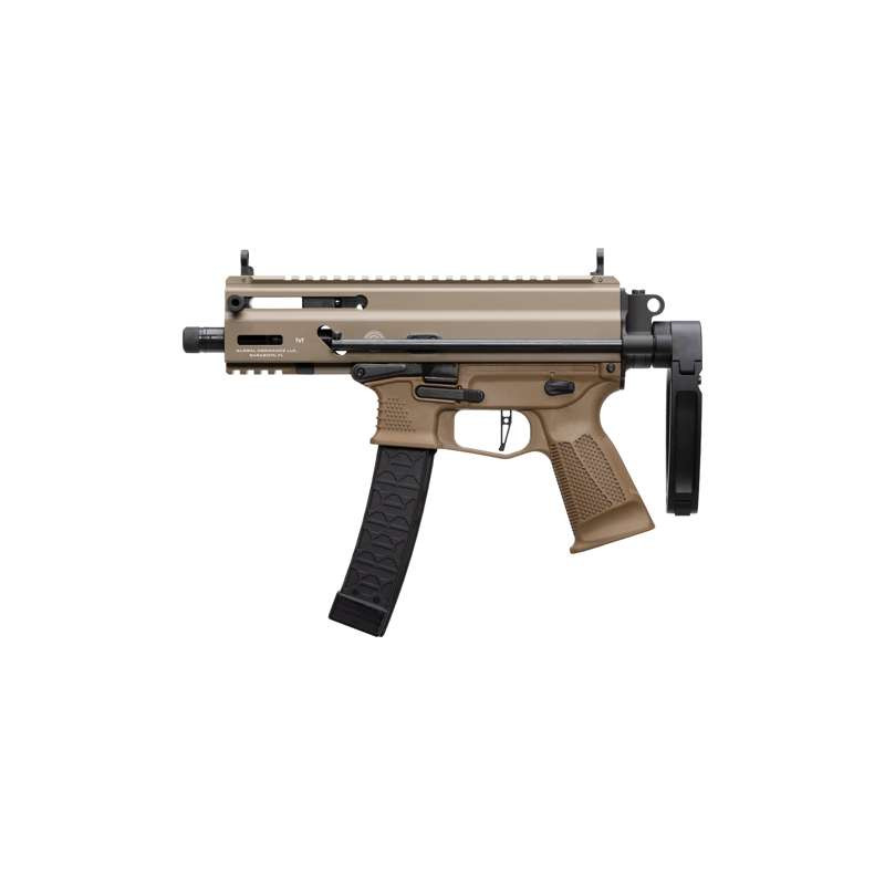 Grand Power Stribog SP9A3S 9mm Sub Pistol PDW Tailhook Brace 5 Inch Barrel FDE