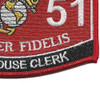 3051 Warehouse Clerk USMC MOS Patch | Lower Right Quadrant