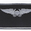 Naval Flight Officer Name Tag Patch- Silver and Black | Center Detail