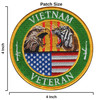 Vietnam Veteran Patch size: 4 x 4 inches
