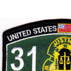 3rd Military Police Group Military Occupational Specialty MOS Rating Patch 31 B Military Police | Upper Left Quadrant