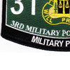 3rd Military Police Group Military Occupational Specialty MOS Rating Patch 31 B Military Police | Lower Left Quadrant