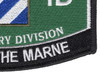 3rd Infantry Division Military Occupational Specialty MOS Patch Rock Of The Marne | Lower Right Quadrant