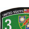 3rd Bn 75th Ranger Regiment Military Occupational Specialty MOS Rating Patch | Upper Left Quadrant