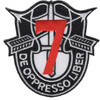 7th Special Forces Group Crest Red 7 Patch