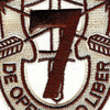 7th Special Forces Group Crest Desert Brown 7 Patch | Center Detail