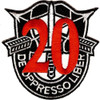 20th Special Forces Group Crest Red 20 Patch