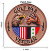 Gulf War Veteran Patch size: 4 x 4 inches