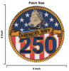 Sizing of the U.S. Navy 250th Anniversary Commemorative Embroidered Patch