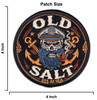 Old Salt Est At Sea Nautical Skull Embroidered Patch