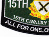 15th Cavalry Regiment MOS Patch 1957-1967 | Lower Left Quadrant