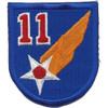 Blue shoulder patch with 11th Air Force emblem representing Arctic air operations and northern strategic air defense command.