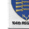 104th Infantry Regiment NYG Rifles Patch | Lower Left Quadrant