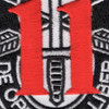 11th Special Forces Group Crest Patch Black White Red | Center Detail