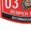 0321 Reconnaissance Man MOS Patch | Lower Left Quadrant