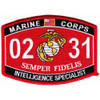 0231 Intelligence Specialist MOS Patch