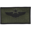 Senior pilot wings patch in black and olive drab colors representing highest aviator qualification and flying command authority.