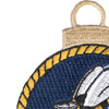 Seabees U.S. Naval Construction Battalion Christmas Tree Ornament | Upper Left Quadrant