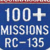 RC-135 100 Missions Real Reconnaissance Patch | Center Detail