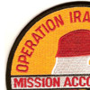 Operation Iraqi Freedom Patch Mission Accomplished | Upper Left Quadrant